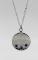 STERLING SILVER PENDANT WITH SAPPHIRE STONES STERLING SILVER PENDANT WITH SAPPHIRE STONES ON A 15