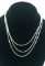 BEAUTIFUL 3-STRAND STERLING SILVER NECKLACE BEAUTIFUL 3-STRAND STERLING SILVER NECKLACE. 3 DIFFERENT