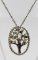 .925 NECKLACE WITH FAMILY TREE AND BIRTHSTONES STERLING SILVER NECKLACE WITH FAMILY TREE AND VARIOUS
