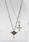 (2) STERLING SILVER CROSS NECKLACES (2) STERLING SILVER CROSS NECKLACE. ONE IS 16.5