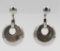 ABAOLONE AND STERLING SILVER EARRINGS BEAUTIFUL ABALONE SHELL AND STERLING SILVER EARRINGS FOR PIERC