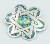 BEAUTIFUL TAXCO .925 ABALONE PIN & PENDANT BEAUTIFUL TAXCO STERLING SILVER AND ABALONE SHELL PIN AND