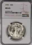 1941 WALKING LIBERTY HALF DOLLAR NGC MS 65 1941 WALKING LIBERTY HALF DOLLAR NGC MS 65. GEM WHITE. TH