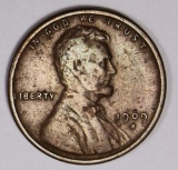 1909-S LINCOLN CENT VF KEY COIN 1909-S LINCOLN CENT VF KEY COIN. ESTIMATE: $130-$150