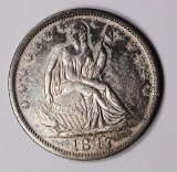 1847-O SEATED HALF DOLLAR CH AU SCARCE 1847-O SEATED HALF DOLLAR CH AU SCARCE! ESTIMATE: $600-$700
