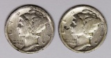 1921-P & 1921-D MERCURY DIMES VG KEY COINS 1921-P & 1921-D MERCURY DIMES VG KEY COINS. ESTIMATE: $12