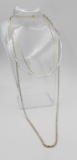 LOT OF 3 STERLING SILVER NECKLACES LOT OF 3 STERLING SILVER NECKLACES. ONE GOLD-TONED 15 1/2