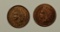 INDIAN CENTS: 1880 XF & 1891 AU