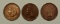 INDIAN CENTS: 1897, 1888 AND 1889