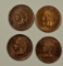 INDIAN CENTS: 1903, 1905, 1907 AND 1908