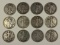 (12) WALKING LIBERTY HALF DOLLARS