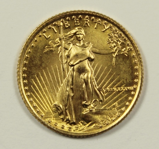 1987 1/10 OZ GOLD EAGLE $5