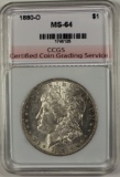 1880-O MORGAN SILVER DOLLAR CCGS