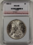 1884-O MORGAN SILVER DOLLAR CCGS