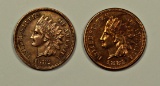 INDIAN CENTS: 1882 XF-AU AND 1883 AU