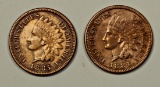 INDIAN CENTS: 1884 XF-AU AND 1885 XF-AU