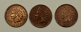 INDIAN CENTS: 1897, 1888 AND 1889