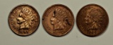 INDIAN CENTS: 1890, 1891 AND 1892