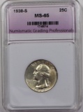 1938-S WASHINGTON QUARTER NGP