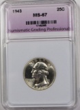 1943 WASHINGTON QUARTER NGP