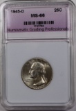 1945-D WASHINGTON QUARTER NGP