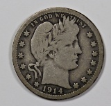 1914-S BARBER QUARTER