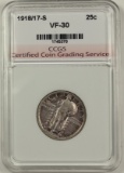 1918/17-S STANDING LIBERTY QUARTER. VF