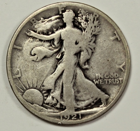 1921-S WALKING LIBERTY HALF DOLLAR