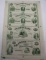 UNCUT SHEET OF 4 CIVIL WAR VIRGINIA NOTES