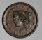 1838 LARGE CENT XF