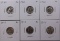 LOT OF SIX MERCURY DIMES