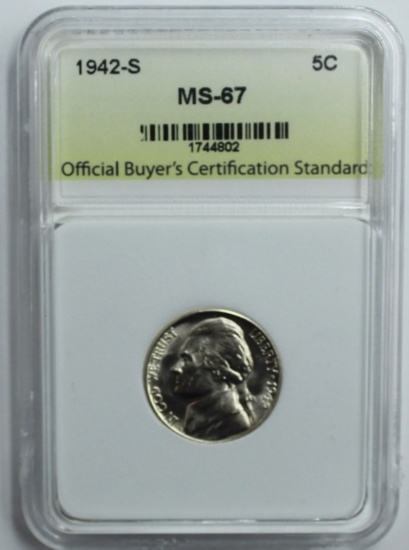 1942-S SILVER JEFFERSON NICKEL