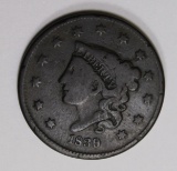 1839/6 LARGE CENT VG FINE