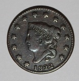 1822 LARGE CENT N-4