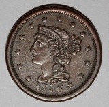 1856 LARGE CENT XF