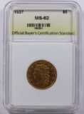 1837 $5 GOLD CLASSIC