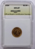 1904 $2.50 GOLD LIBERTY
