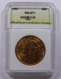 1904 $20 GOLD LIBERTY