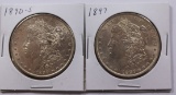 LOT OF TWO MORGAN SILVER DOLLARS