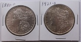 LOT OF TWO MORGAN SILVER DOLLARS