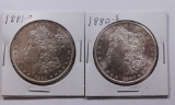 LOT OF TWO MORGAN SILVER DOLLARS