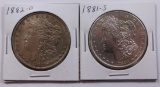 LOT OF TWO MORGAN SILVER DOLLARS