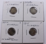 LOT OF FOUR HALF DIMES