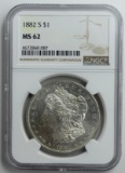 1882-S MORGAN SILVER DOLLAR