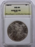 1889-S MORGAN SILVER DOLLAR