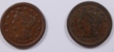 LOT OF TWO LARGE CENTS