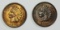 1892 AND 1908 INDIAN CENTS