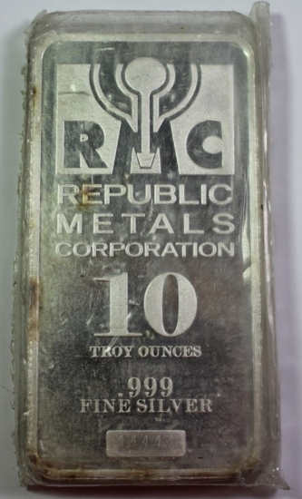 10 OZ .999 SILVER BAR