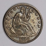 1858 SEATED HALF DOLLAR