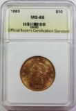 1883 $10 GOLD LIBERTY